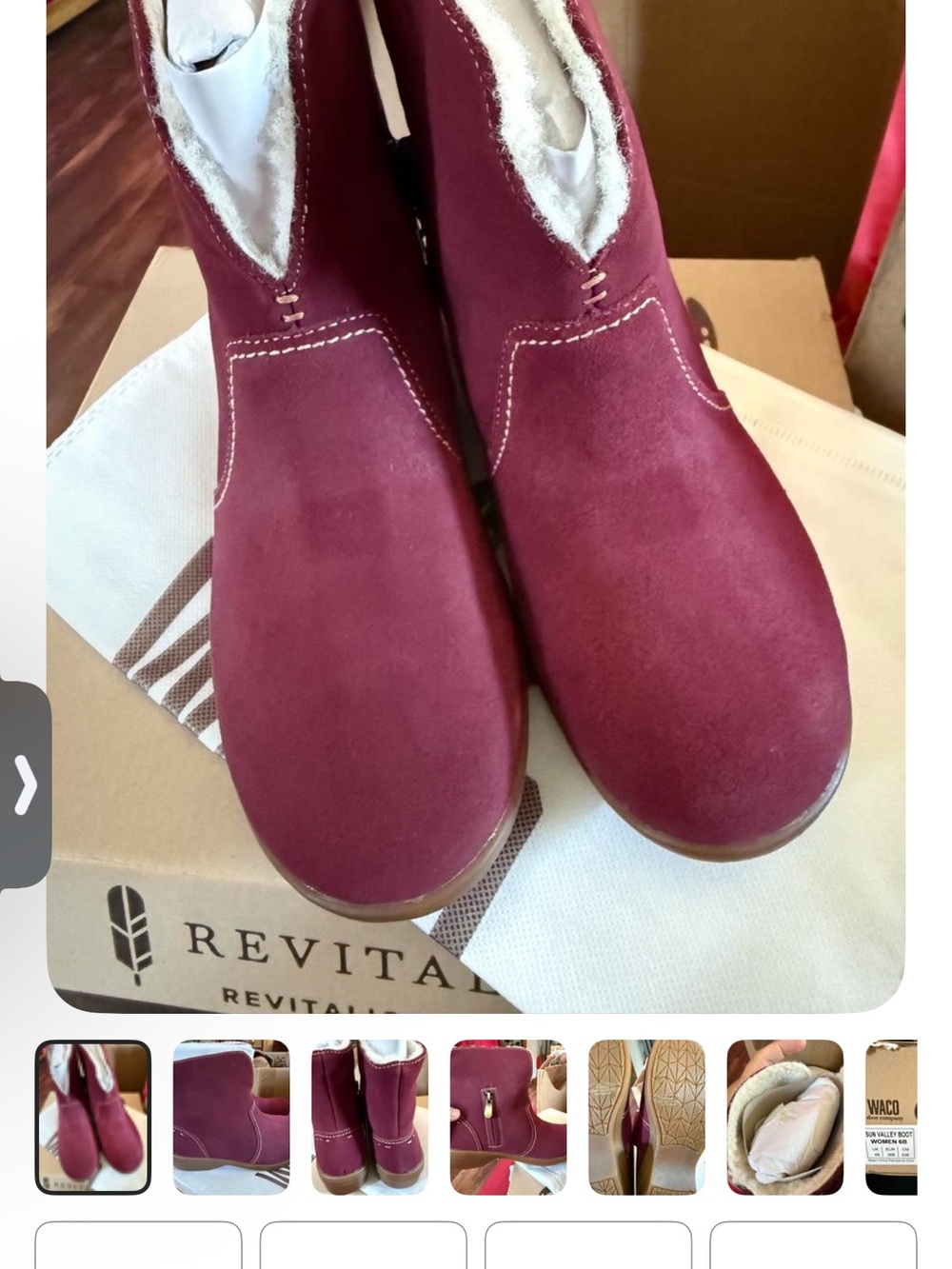 Waco Burgundy Suede Fleece-Lined Ankle Booties